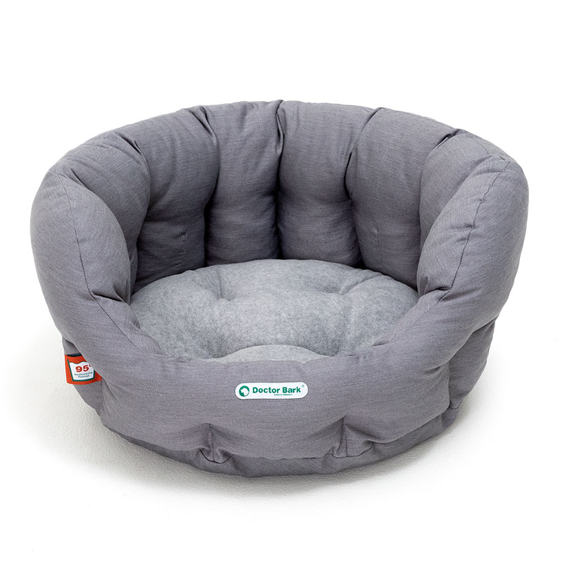 Doctor-Bark-hondenmand-nest-Grijs-Melange-K-1 Doctor Bark hondenbed NEST Grijs Melange