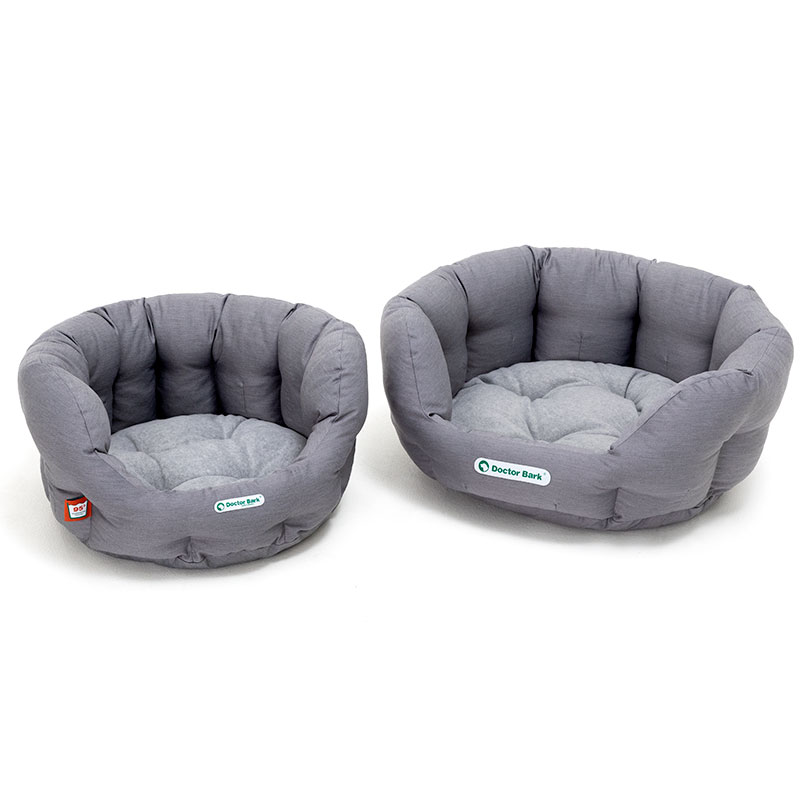 Doctor-Bark-hondenmand-nest-Grijs-Melange-Stapel Doctor Bark hondenbed NEST Grijs Melange