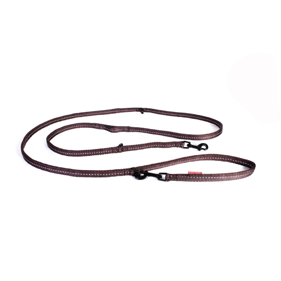 EzyDog Vario 6 - Multifunctionele hondenriem Chocolate