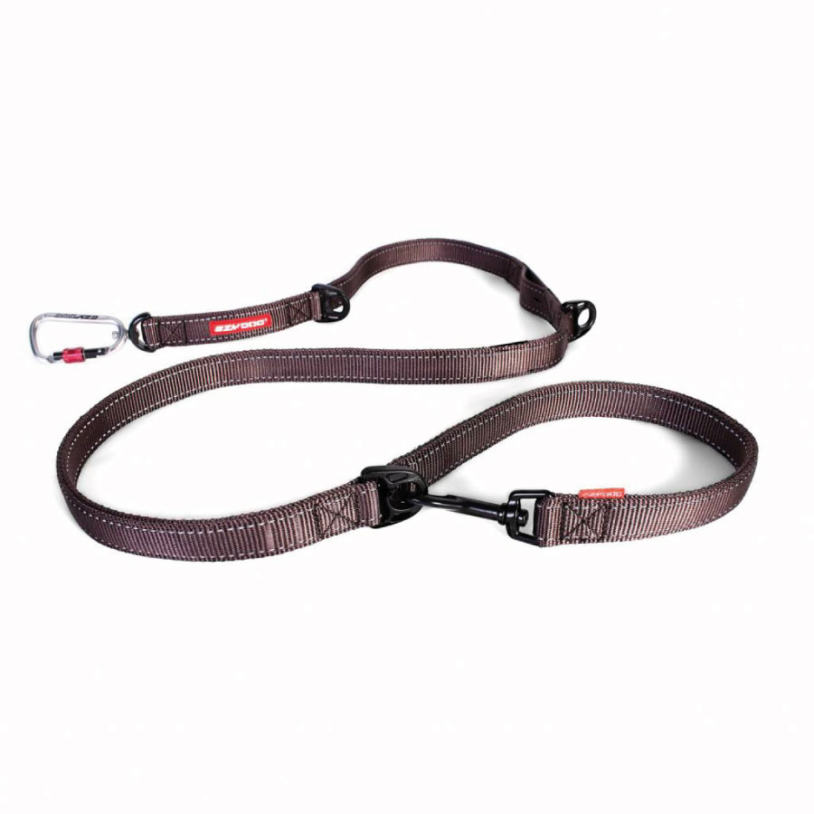 EzyDog Vario 6 - Multifunctionele hondenriem Chocolate