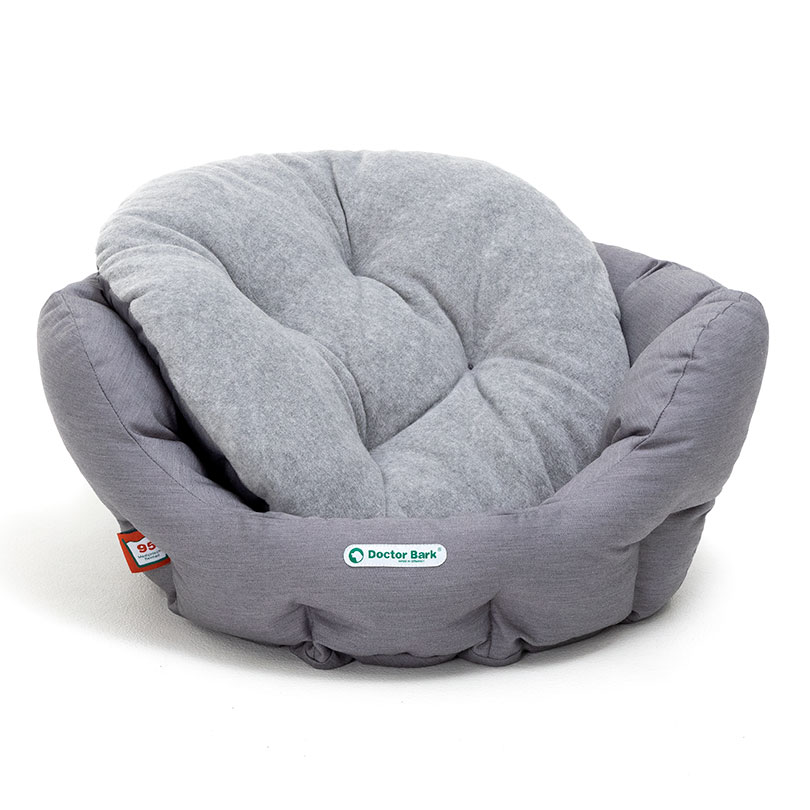 Doctor-Bark-hondenmand-nest-Grijs-Melange-K-3 Doctor Bark hondenbed NEST Grijs Melange
