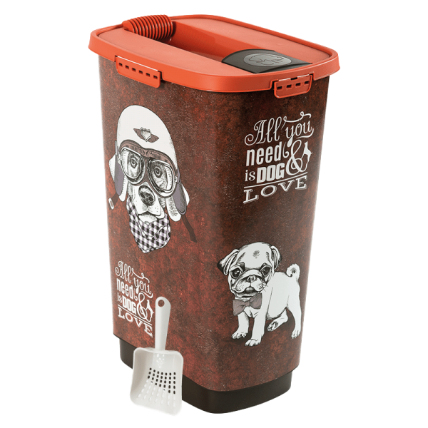 Rotho MyPet Set Cody voercontainer 50l Vintage Dog